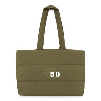 Mit an Spritzer is es mit 50 a no herrlich! 50er - Puffer-Einkaufstasche - safari Green - Vorne