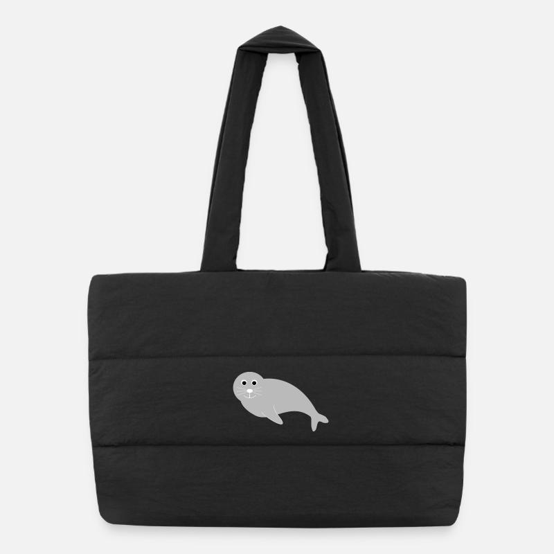 Seals, seals, seals, seals animals Puffer Shopping Bag