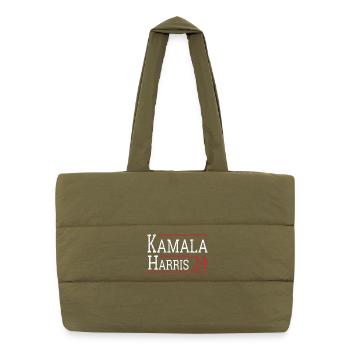 Kamala Harris Election 2024 I - Puffer Shopping Bag - safari green - Front