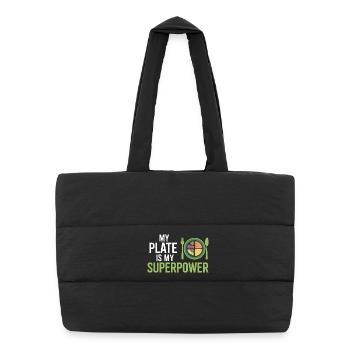 Registered Dietitian Nutrition Power Specialist   - Puffer Shopping Bag - black - Front