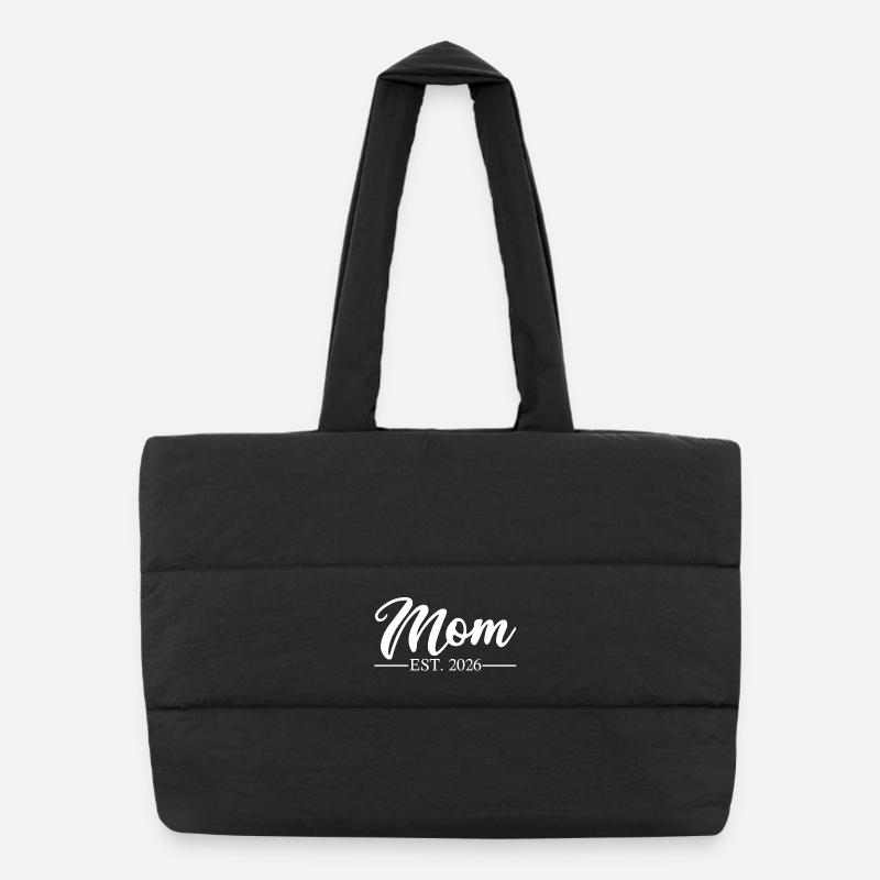 Mom Est 2026  - Puffer-Einkaufstasche - Schwarz