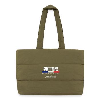 Saint-Tropez - Sac shopping matelassé - safari green - Devant