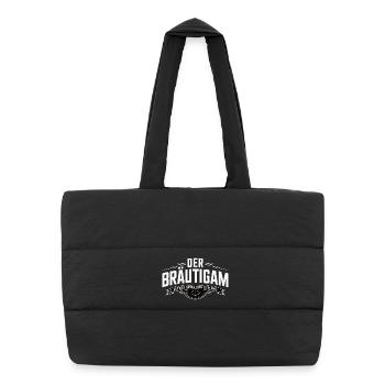 Marié Dernier jeu avant le mariage Enterrement de vie de garçon - Sac shopping matelassé - noir - Devant