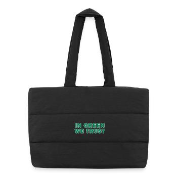 In Green We Trust - Puffer Shopping Bag - black - Front