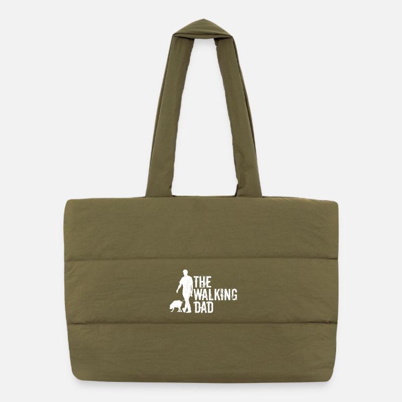 The Walking Dad - Hund Herrchen Gassi Geschenk Puffer-Einkaufstasche
