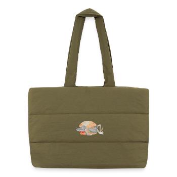 Ratfoodz 'I can haz Ratzburger (Backprint) @ Ratz - Puffer Shopping Bag - safari green - Front