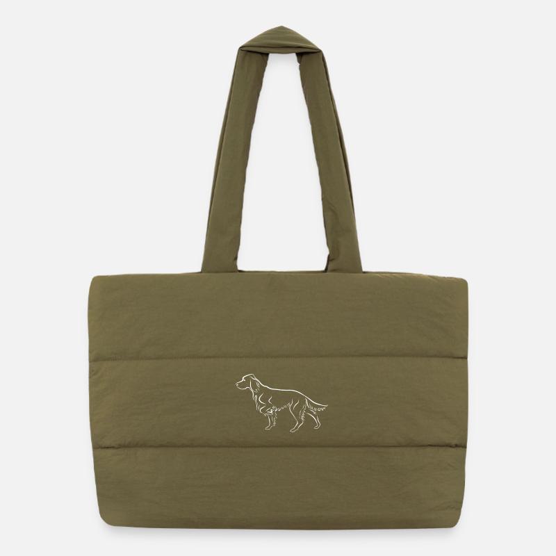 Setter above Puffer Shopping Bag