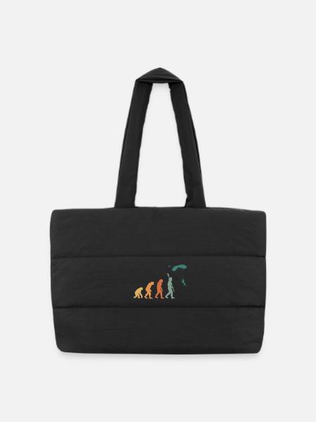 Parapente Evolution Retro - Sac shopping matelassé - noir
