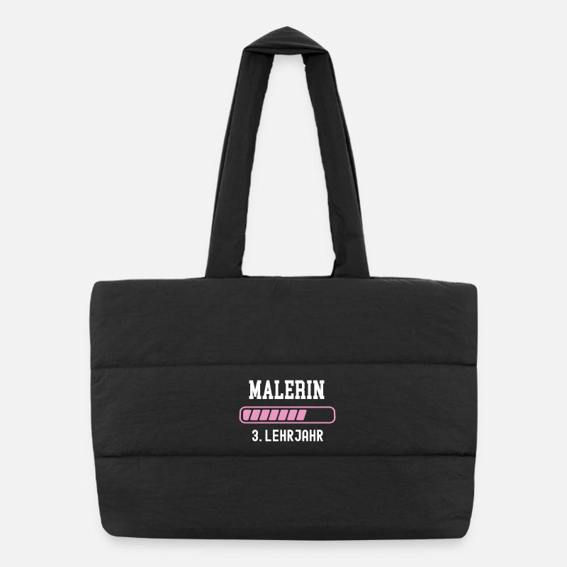 Painter training 3rd year apprenticeship third year apprenticeship - Puffer Shopping Bag - black