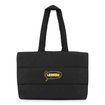 Leonora comme prénom - Sac shopping matelassé - noir - Devant