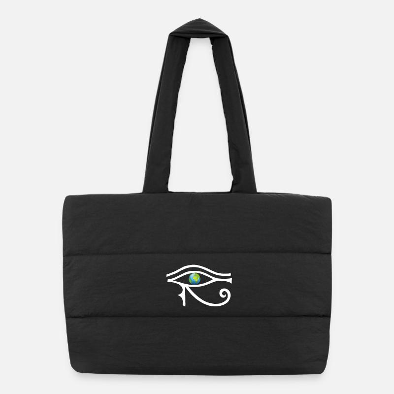 Un autre regard sur le monde (blanc) Sac shopping matelassé