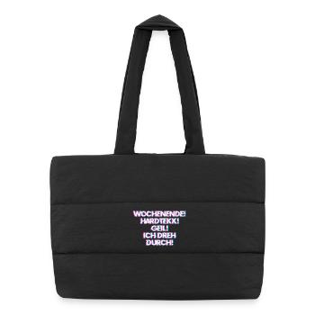 Hardtekk Tekk - Sac shopping matelassé - noir - Devant