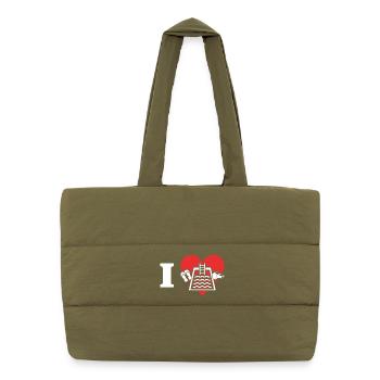 Les sauveteurs adorent les nageurs sauveteurs - Sac shopping matelassé - safari green - Devant