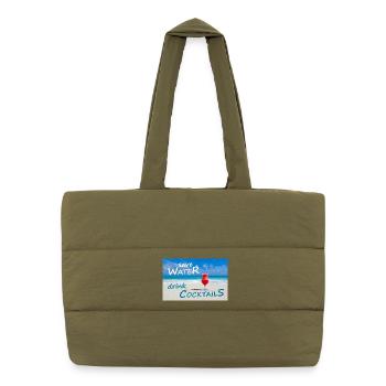 Cocktails - Sac shopping matelassé - safari green - Devant