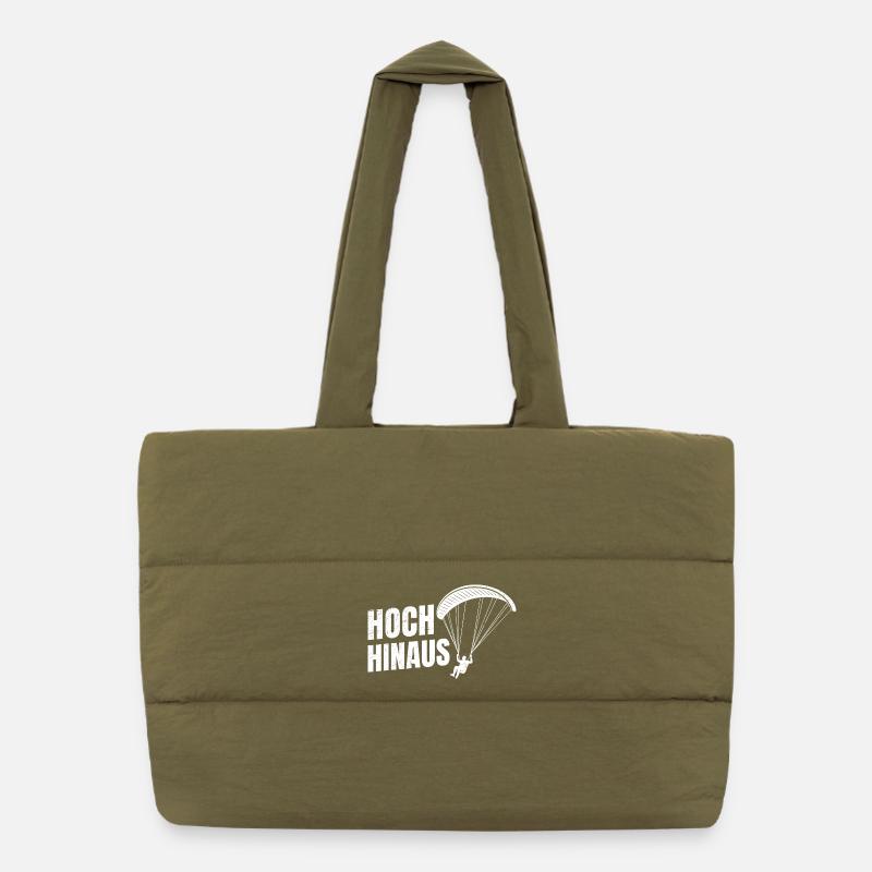 Paraglider Gift HIGH UP FUNNY Puffer Shopping Bag