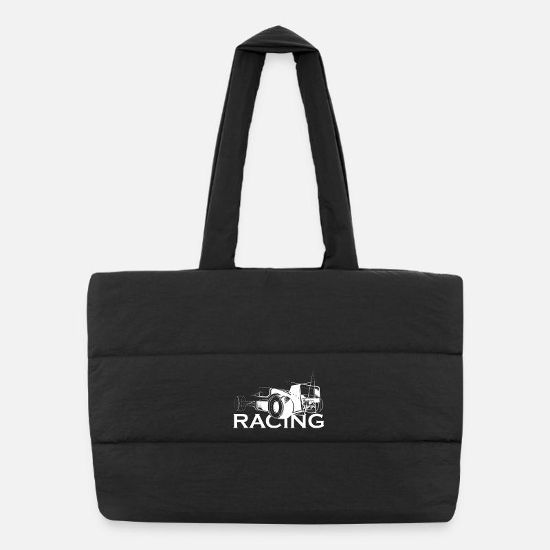 Illustration de voiture de course icône logo icône graphique Sac shopping matelassé