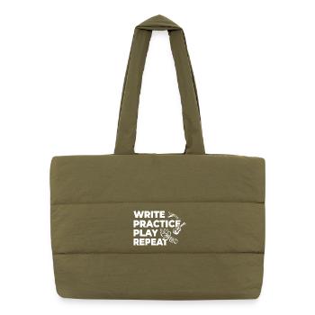 Motivation for ukulele players - Puffer Shopping Bag - safari green - Front