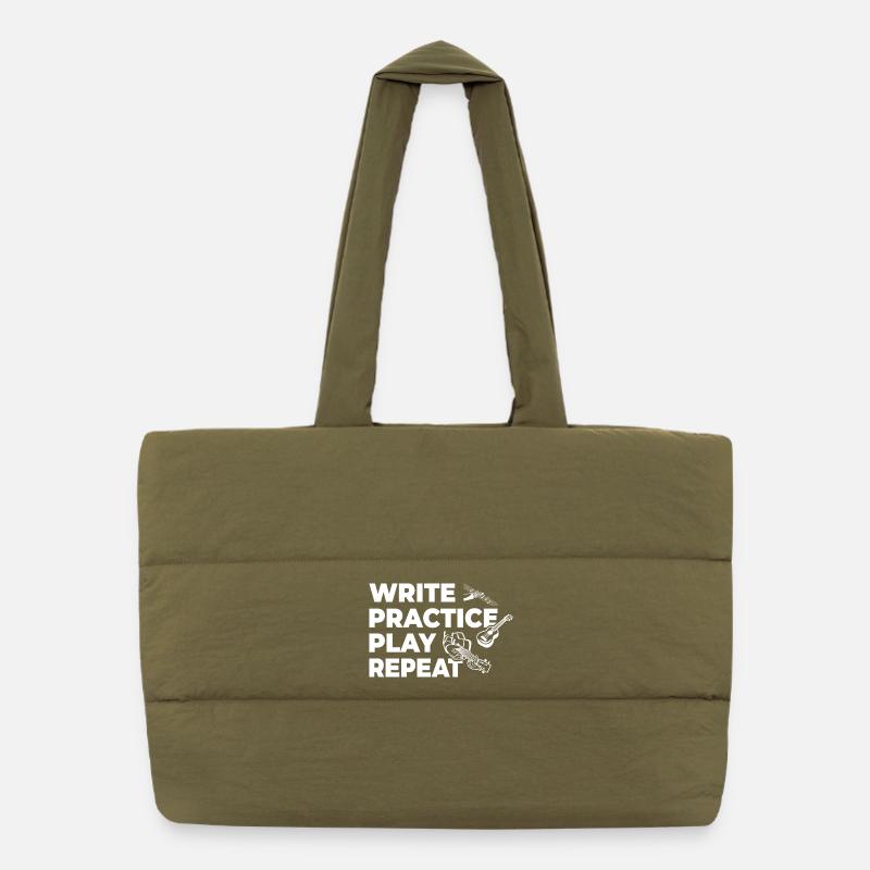Motivation for ukulele players Puffer Shopping Bag