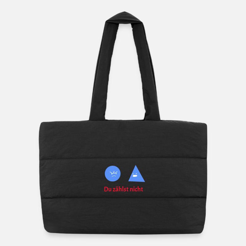 Vous ne comptez pas : l’humour géométrique Sac shopping matelassé