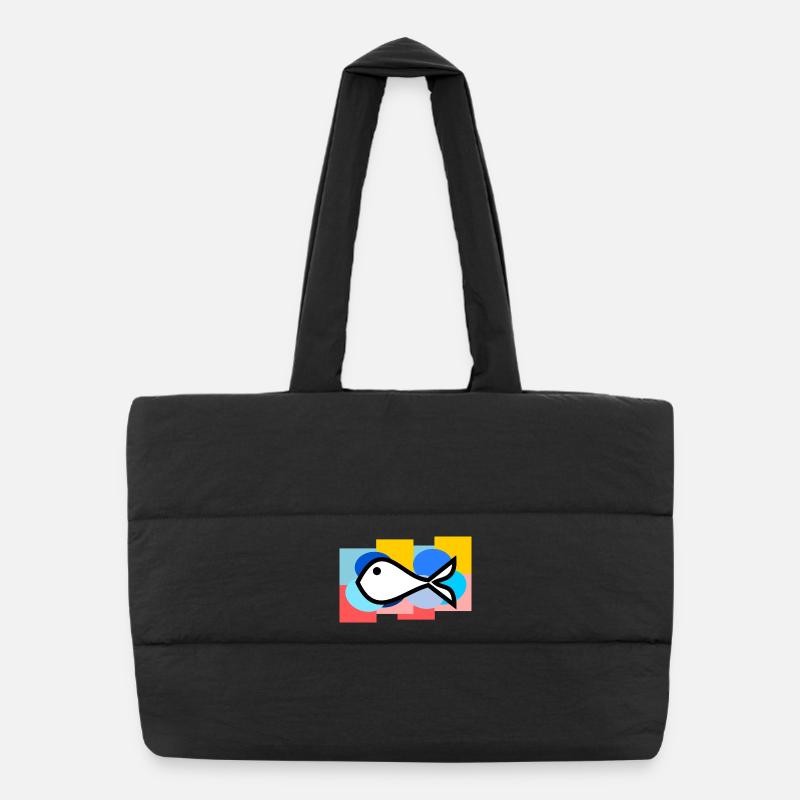 APRIL FOOL. FISH. SARDINE. ANNIVERSARY Puffer Shopping Bag