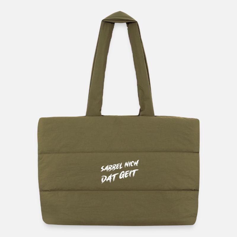 Ne bave pas, conception de dialecte amusante Sac shopping matelassé
