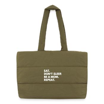 Mother lack of sleep - Puffer Shopping Bag - safari green - Front