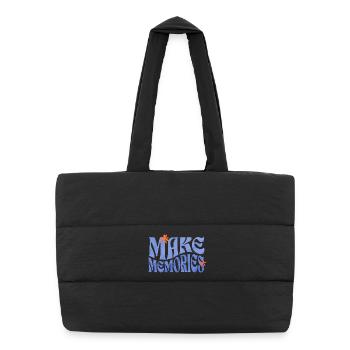 Make Memories Spruchshirt Inspiration - Sac shopping matelassé - noir - Devant