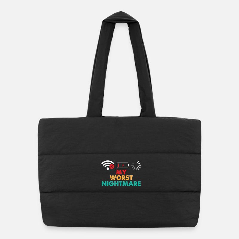 My Worst Nightmare Gaming Lover Gamer Video Games Puffer Shopping Bag
