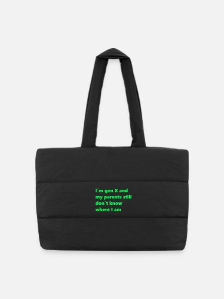 Génération X - Sac shopping matelassé - noir
