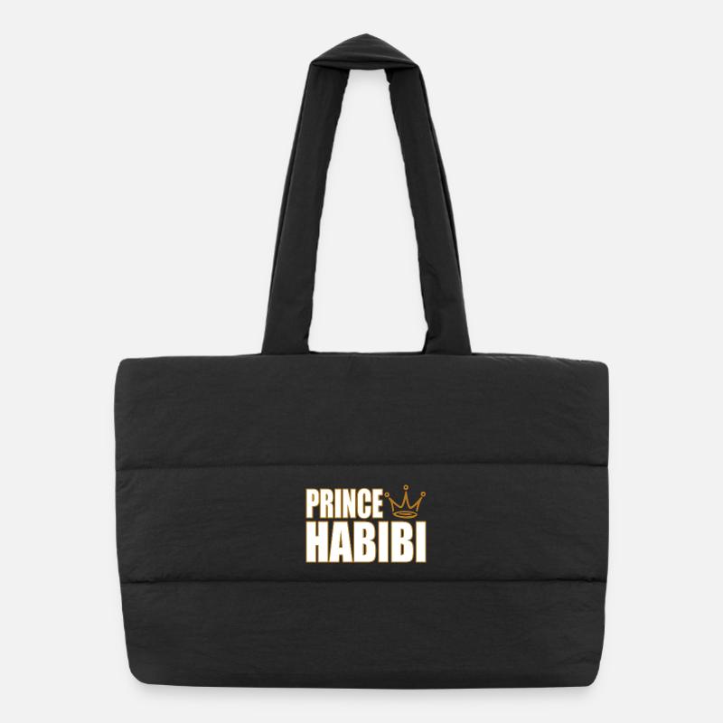 Prince Habibi – Design de déclaration d’amour arabe royale Sac shopping matelassé