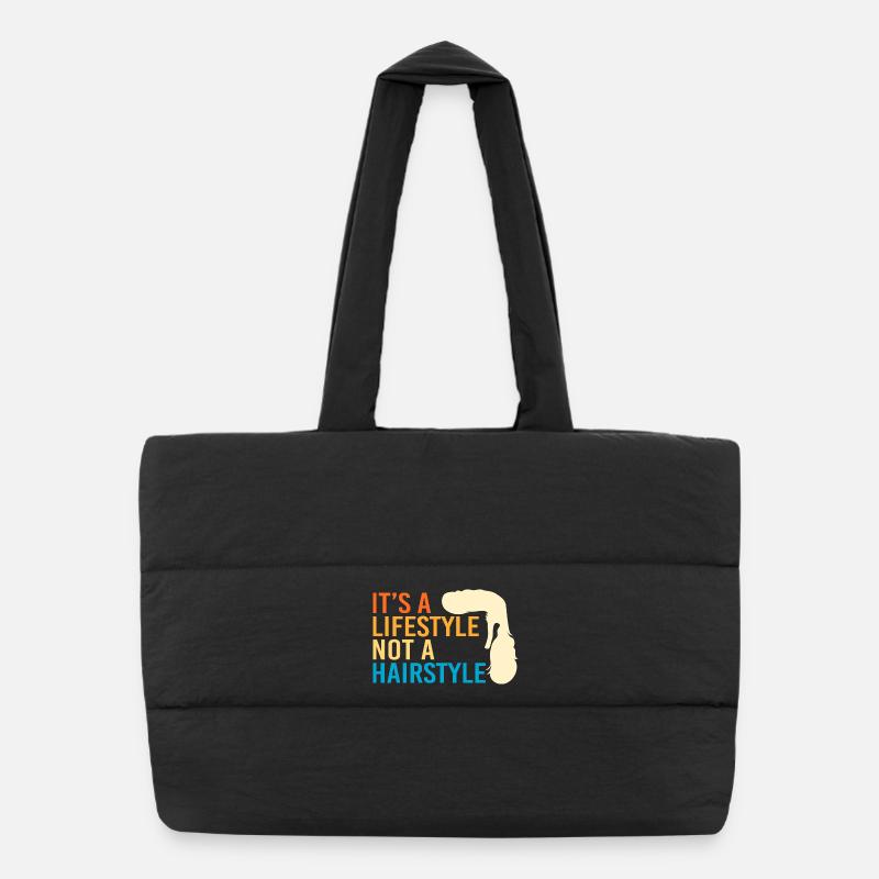 Mullet Haircut Mullet Puffer Shopping Bag