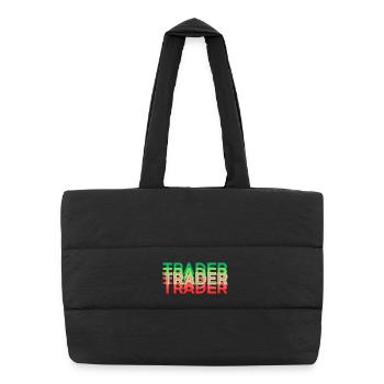 TRADER bunt - Puffer-Einkaufstasche - Schwarz - Vorne