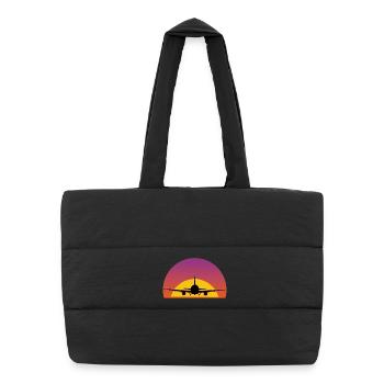 Air travel - Puffer Shopping Bag - black - Front
