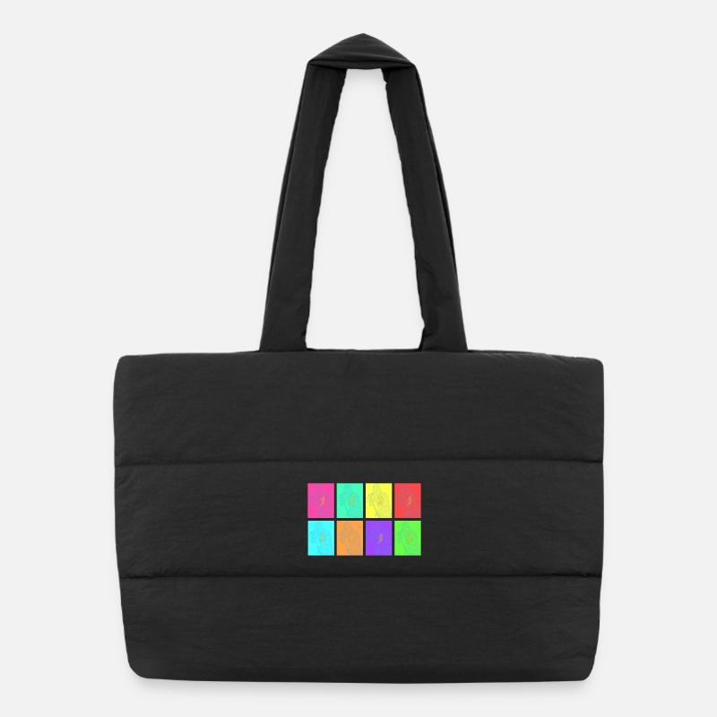 Rock singer in Pop Art Puffer Shopping Bag