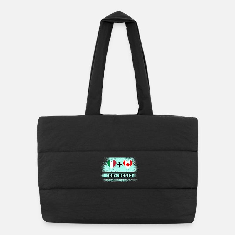 Italie et Canada 100% drapeau de génie Sac shopping matelassé