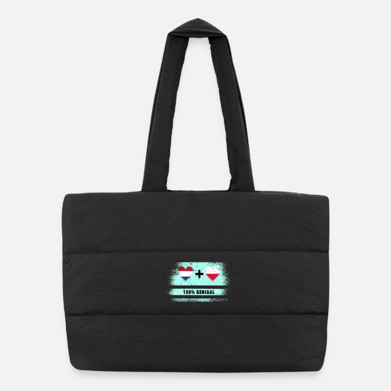 Pologne et Pays-Bas Drapeau 100% Genius Sac shopping matelassé