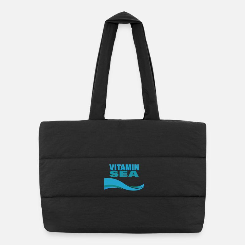 VITAMIN SEA - Puffer-Einkaufstasche - Schwarz