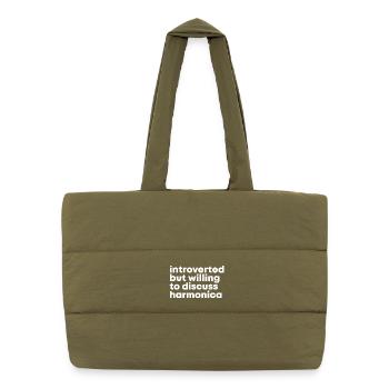 harmonica - Sac shopping matelassé - safari green - Devant