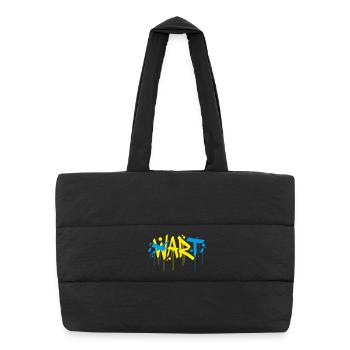 Art Guerre Paix Faire de l’art, pas de la guerre - Sac shopping matelassé - noir - Devant