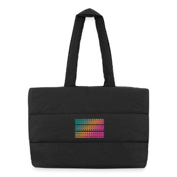 FUCK THIS SHIT - Sarcasme, Message drôle - Sac shopping matelassé - noir - Devant