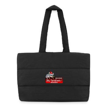 Merry Christmas Koala - Puffer Shopping Bag - black - Front