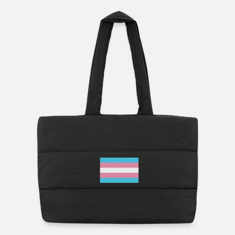 Drapeau trans Sac shopping matelassé