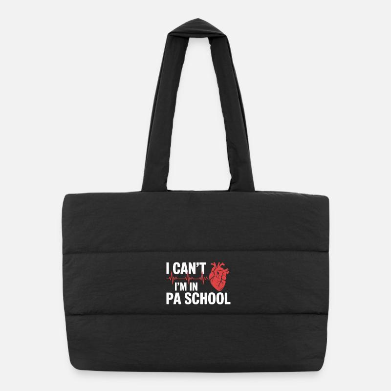 PA School Heartbeat Motto Puffer-Einkaufstasche