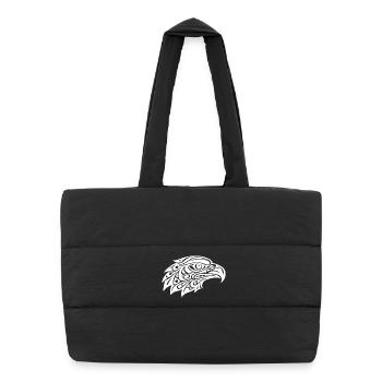 Tribal Eagle Head Art - Puffer Shopping Bag - black - Front