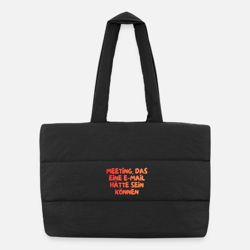 Cette réunion aurait pu être un e-mail Sac shopping matelassé