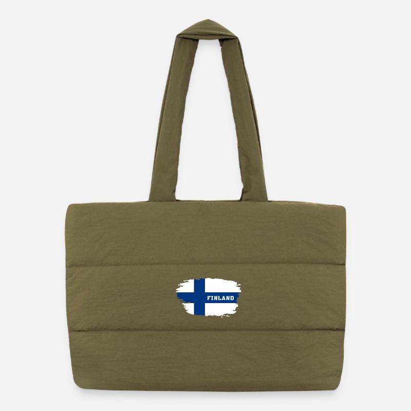 Drapeau de la Finlande / cadeau Helsinki Scandinavie Sac shopping matelassé