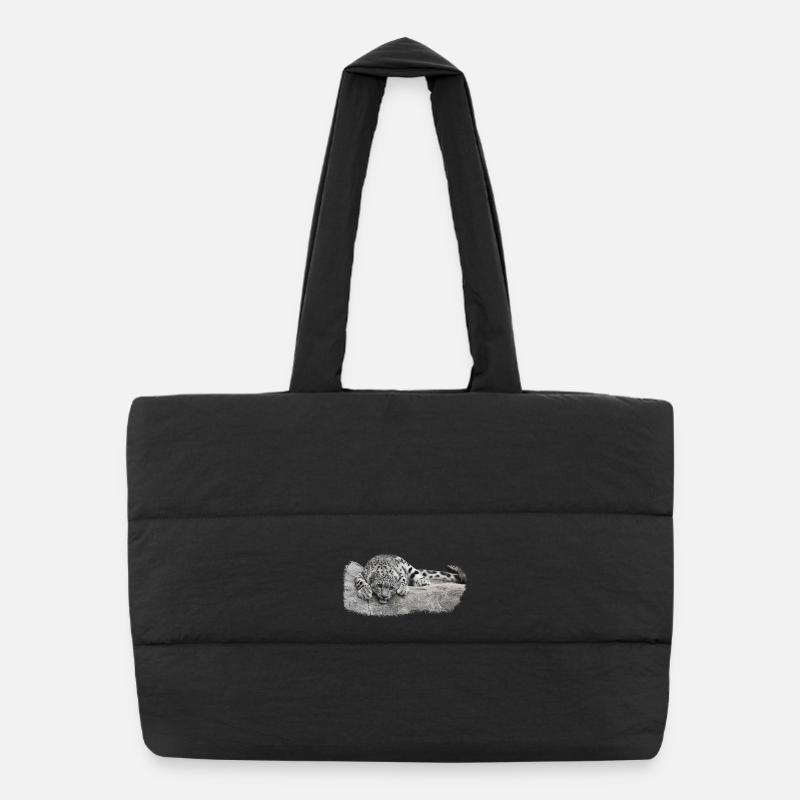 Cadeaux Big Cats Lovers, Snow Leopard Boy Sac shopping matelassé