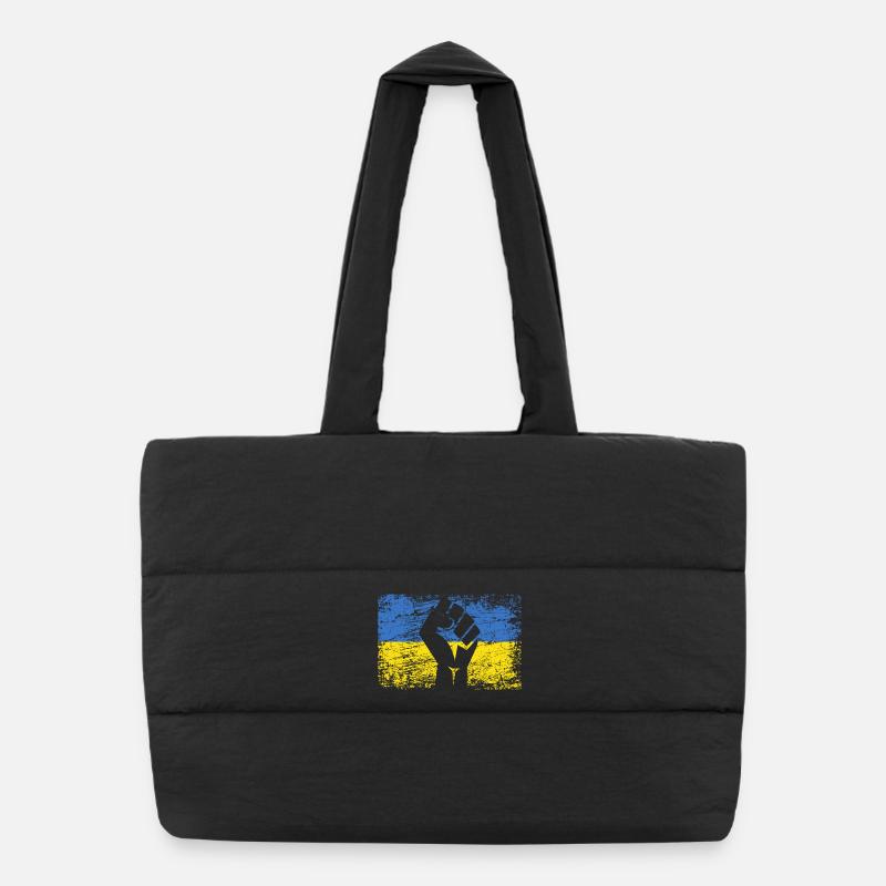 Drapeau De L'Ukraine Ukraine Soutien Ukraininens Sac shopping matelassé