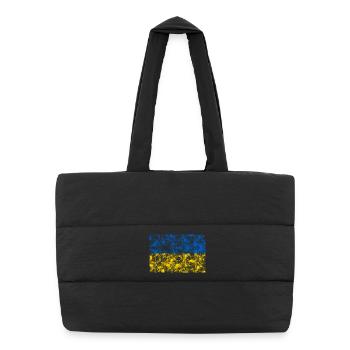 Ukraine - Puffer-Einkaufstasche - Schwarz - Vorne