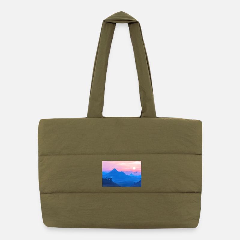 A Stellar Wolf Dream : Couleurs de l'Aube - Poster Sac shopping matelassé
